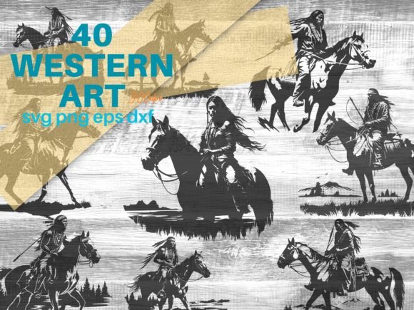 40 Western Indians Art Vector Designs Review