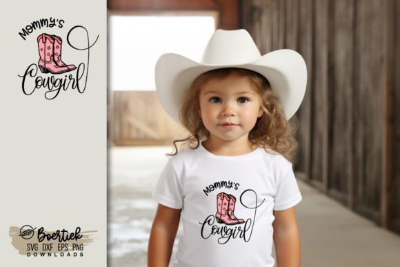 Mommy s Cowgirl with Western Boots, SVG
