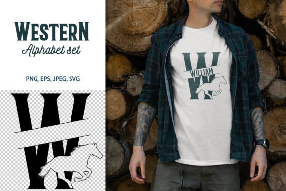 Western Monogram for Sublimation. SVG